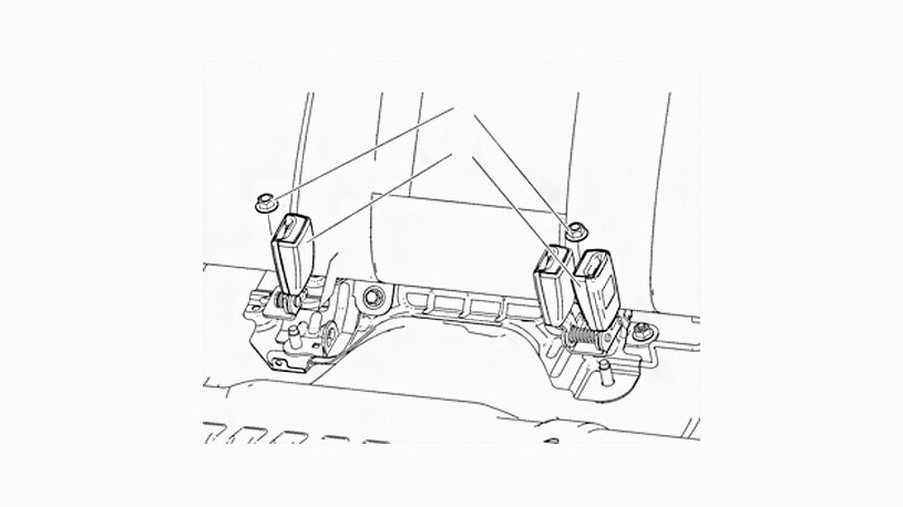 Rear seat belt buckle exchange