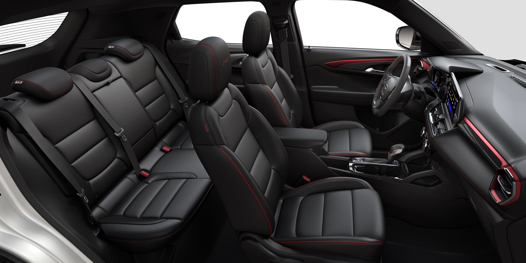 2026 Chevrolet Trailblazer CGI Photography: Interior jet black & red